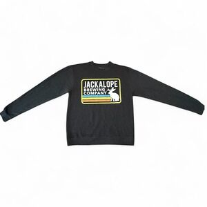 Jackalope Brewing Company Graphic Sweatshirt Dk Gray Small‎ Crewneck Long Sleeve